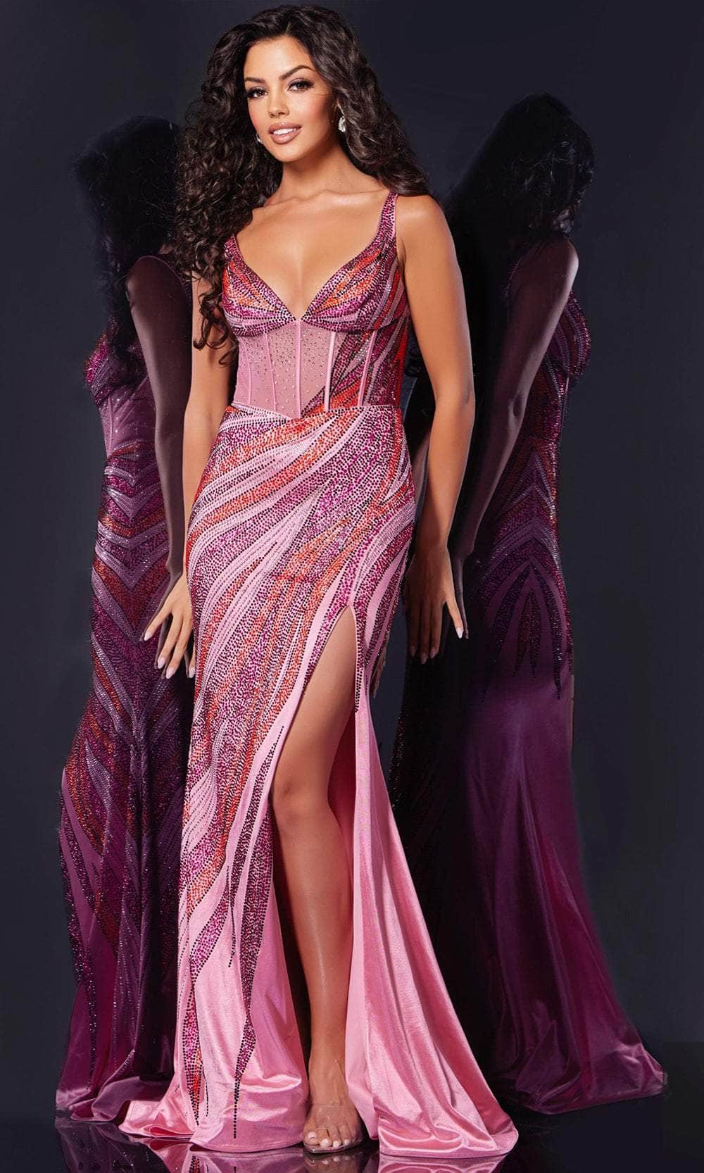 Jovani 44577 - Halter Neck Corset Bodice Prom Gown Prom Dresses