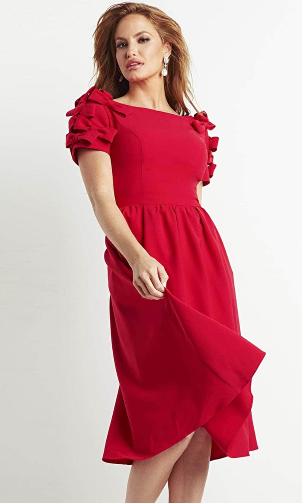 Jovani 7012 - Short Sleeve A-Line Prom Dress Cocktail Dresses