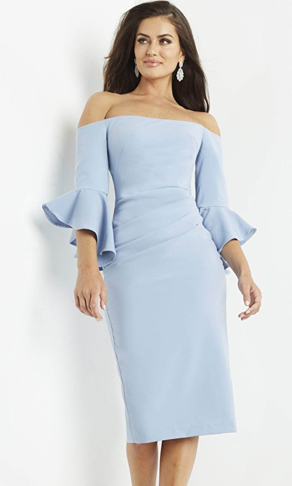 Jovani 7066 - Quarter Sleeves Off Shoulder Prom Dress Cocktail Dresses