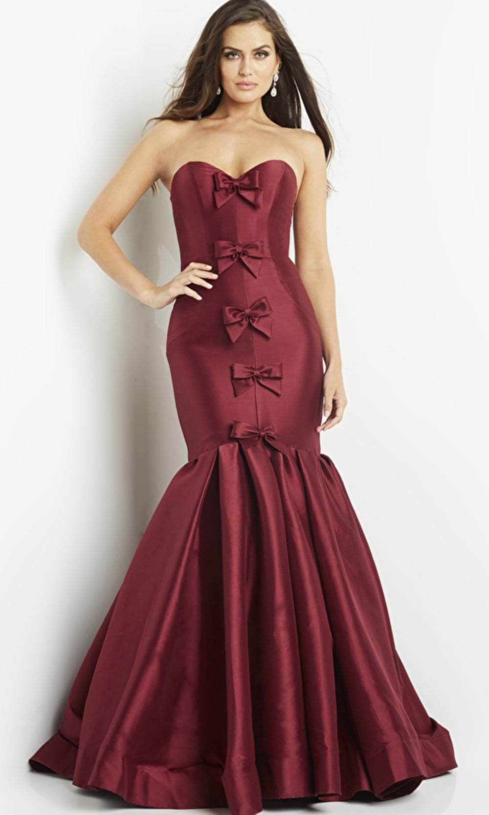 Jovani 09388 - Long Trumpet Dress - Strapless, Fitted bodice, Mid-open back, Zipper, Train ADASA Jovani 09388 - Long Trumpet Dress - Strapless, Fitted bodice, Mid-open back, Zipper, Train ADASA