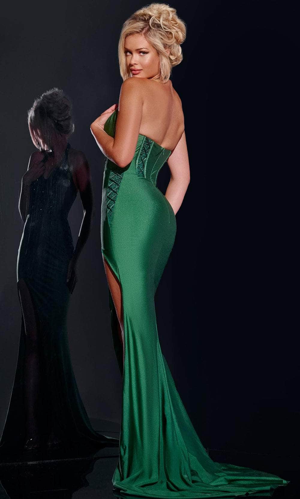 Jovani D5034 - Geometric Halter Prom Dress Prom Dresses