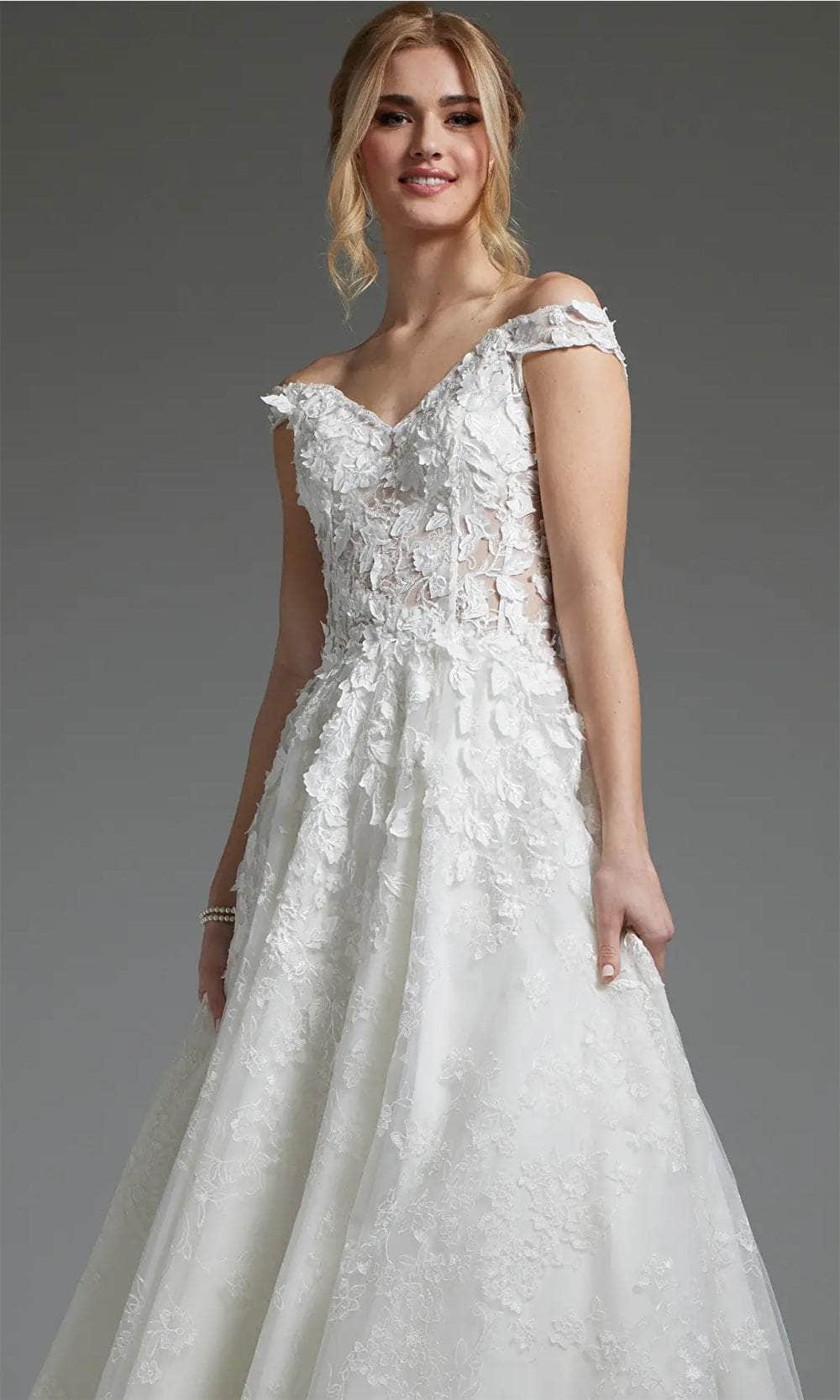 Jovani JB05402 - Applique Off Shoulder Bridal Gown Bridal Dresses