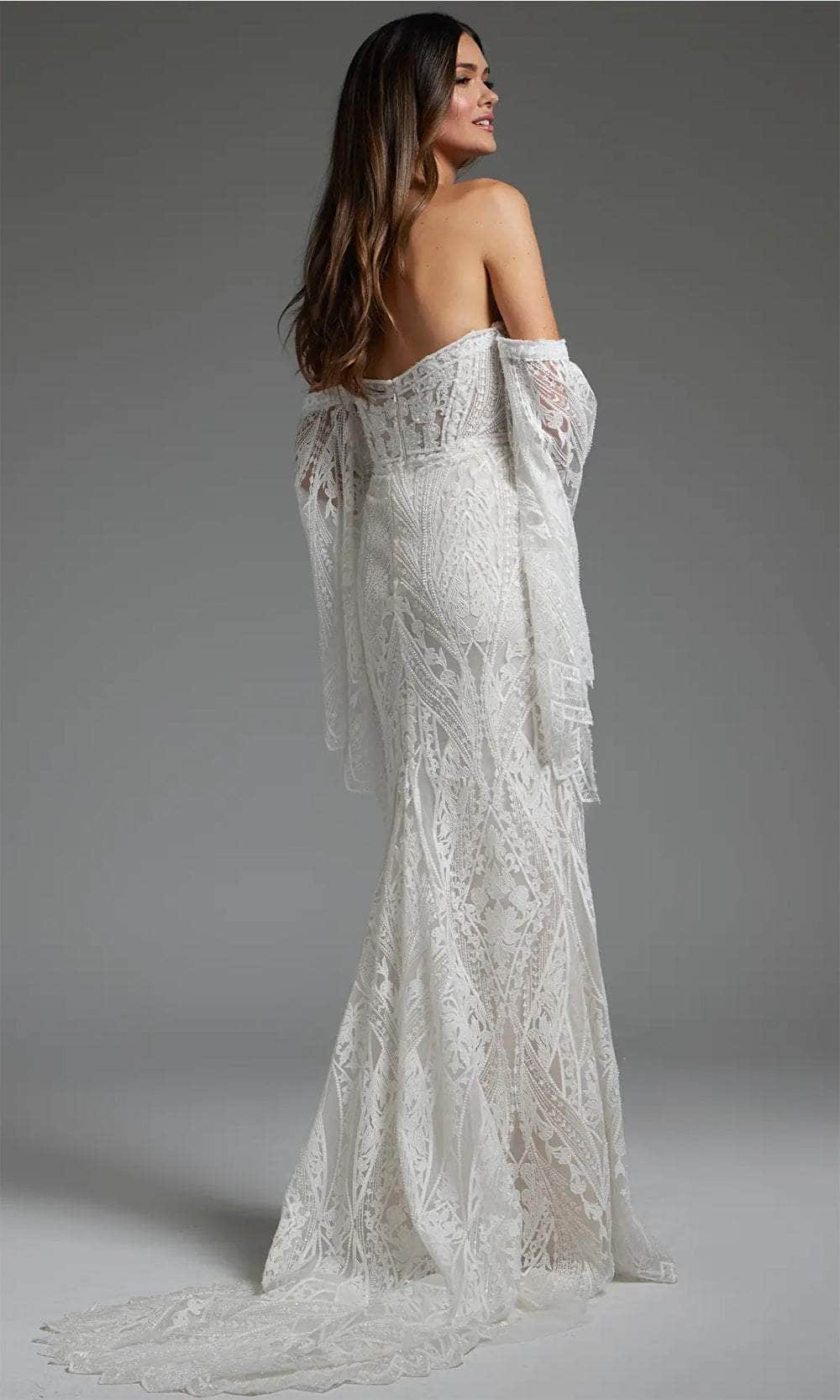 Jovani JB39162 - Detachable Sleeve Bridal Gown Bridal Dresses