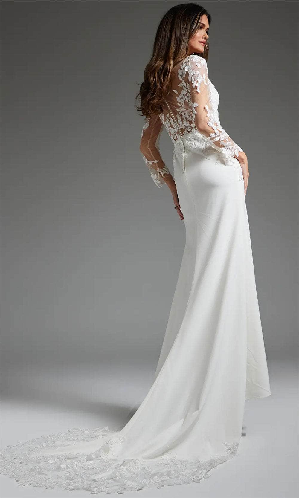 Jovani JB42297 - Illusion Embroidered Back Bridal Gown Wedding Dresses