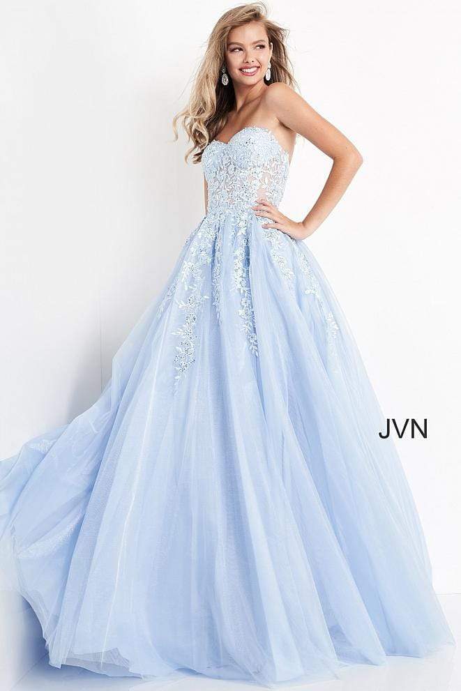 Jovani - JVN00915 Strapless Embroidered Sweetheart Ballgown Prom Dresses