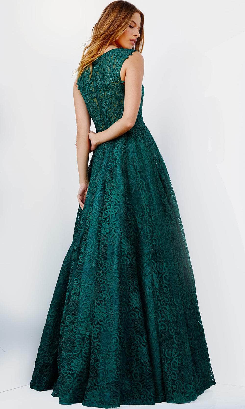 Jovani JVN09555 - Wide Strap Embroidered Ballgown Prom Dresses