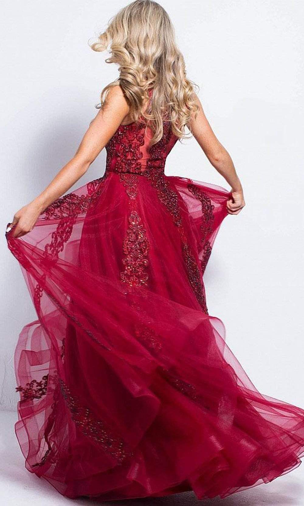 Jovani - JVN59046 Embellished Sleeveless Tulle Gown Prom Dresses