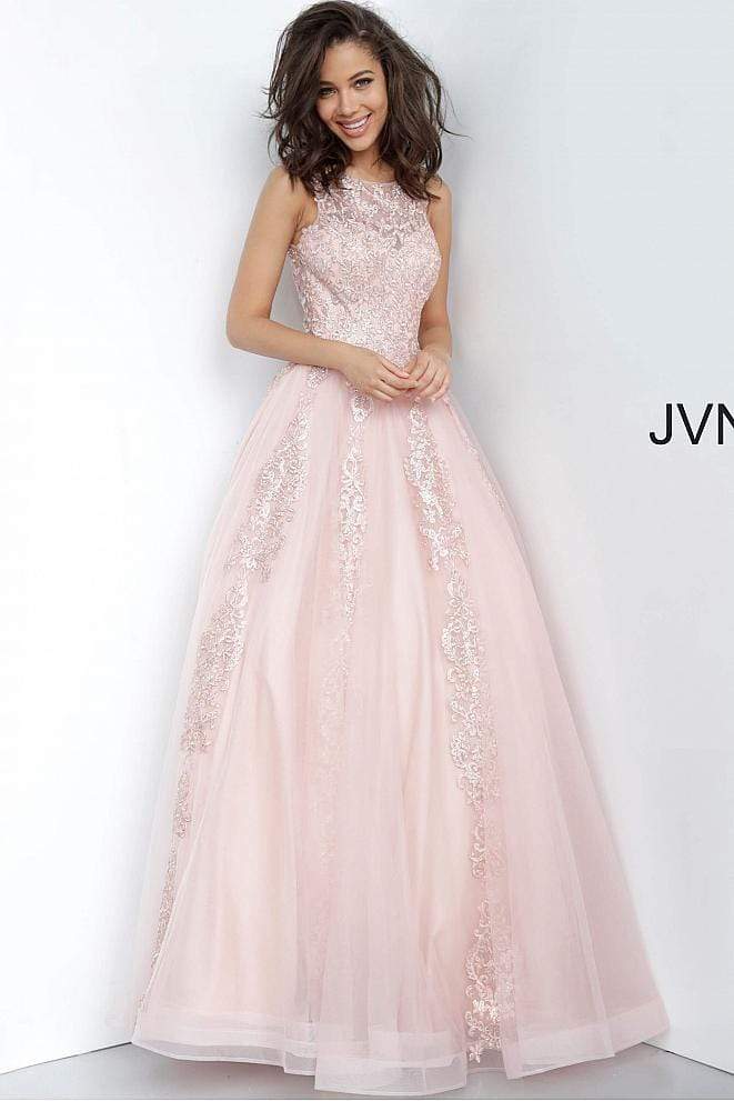 Jovani - JVN59046 Embellished Sleeveless Tulle Gown Prom Dresses