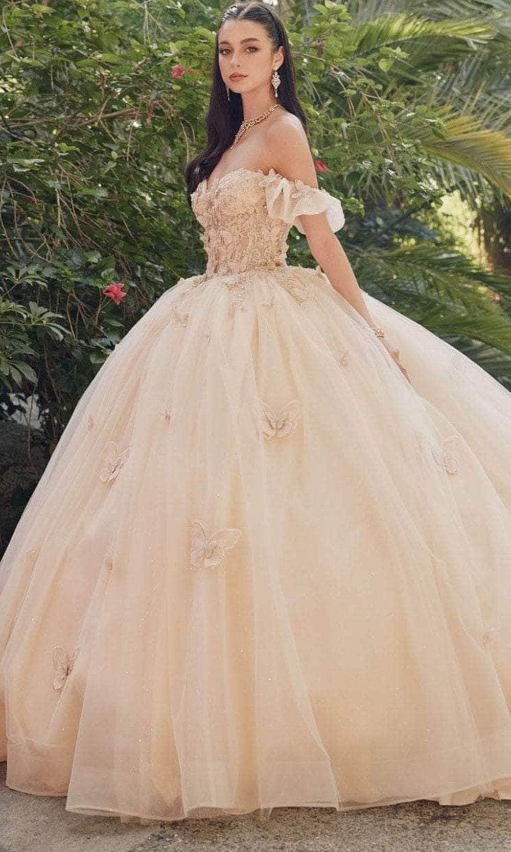 Juliet Dresses JT1448J - Butterfly Appliqued Sweetheart Ballgown Special Occasion Dresses