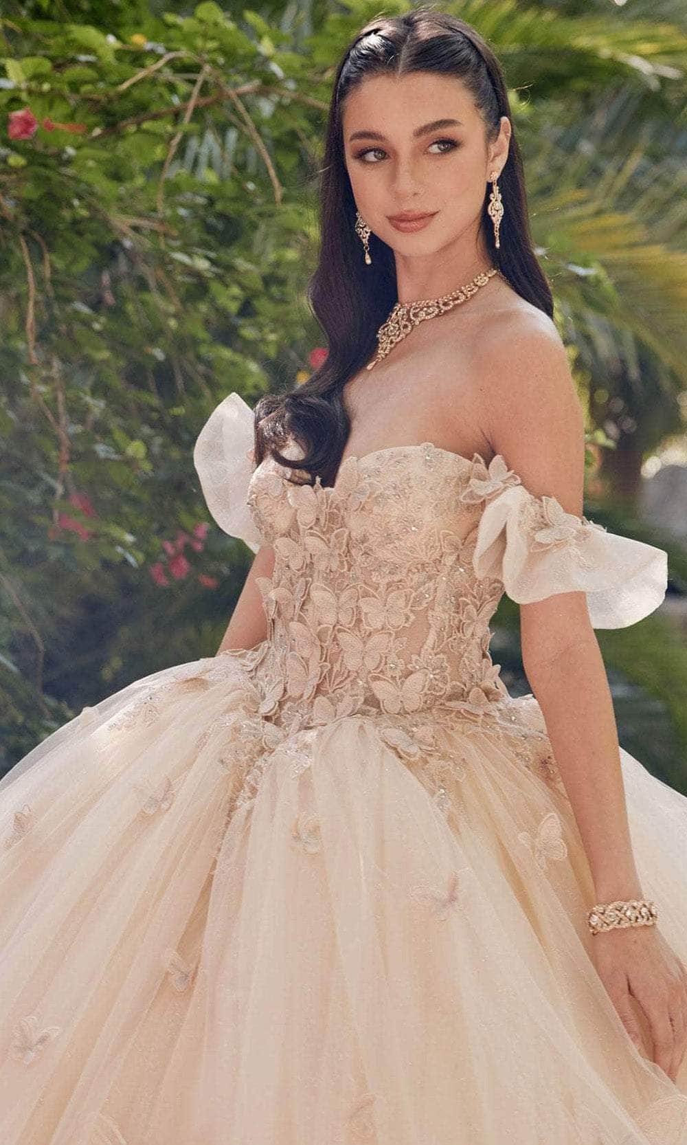 Juliet Dresses JT1448J - Butterfly Appliqued Sweetheart Ballgown Special Occasion Dresses
