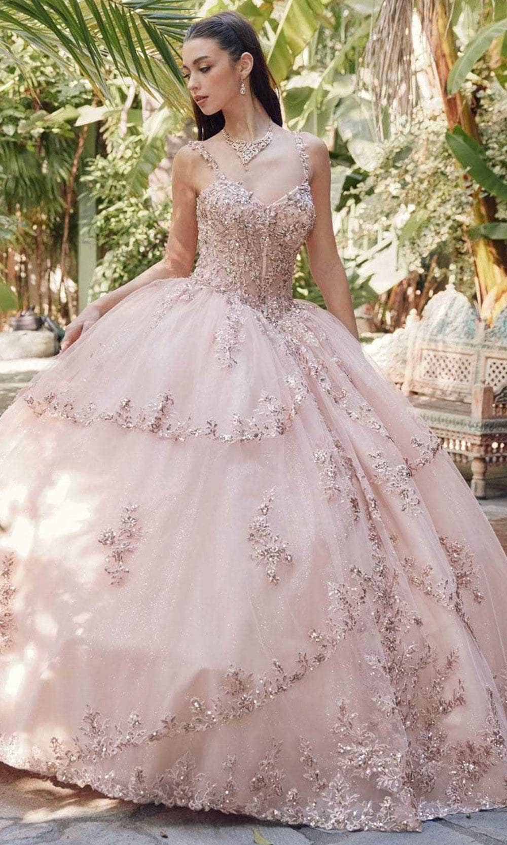 Juliet Dresses JT1450J - Beaded Embroidered Ballgown Ball Gowns