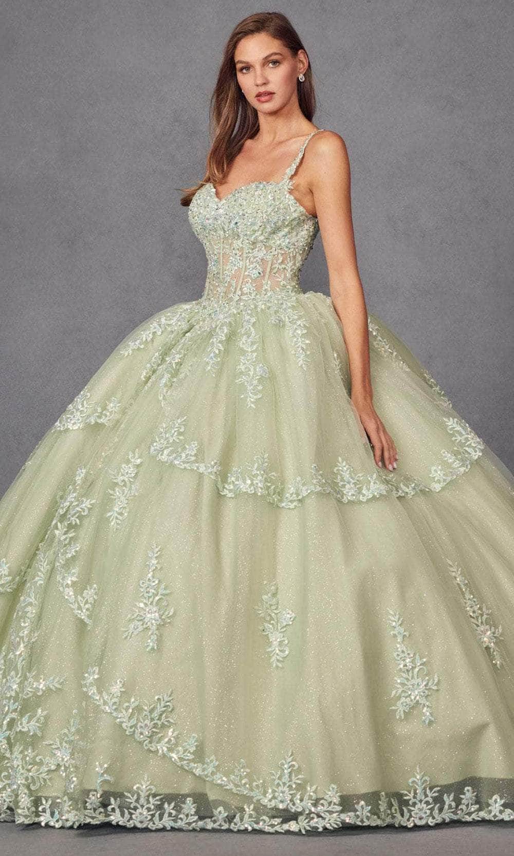 Juliet Dresses JT1450J - Beaded Embroidered Ballgown Ball Gowns