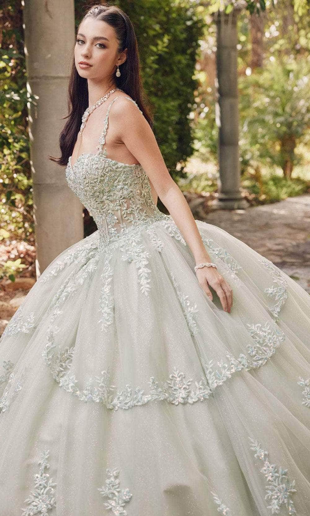 Juliet Dresses JT1450J - Beaded Embroidered Ballgown Ball Gowns
