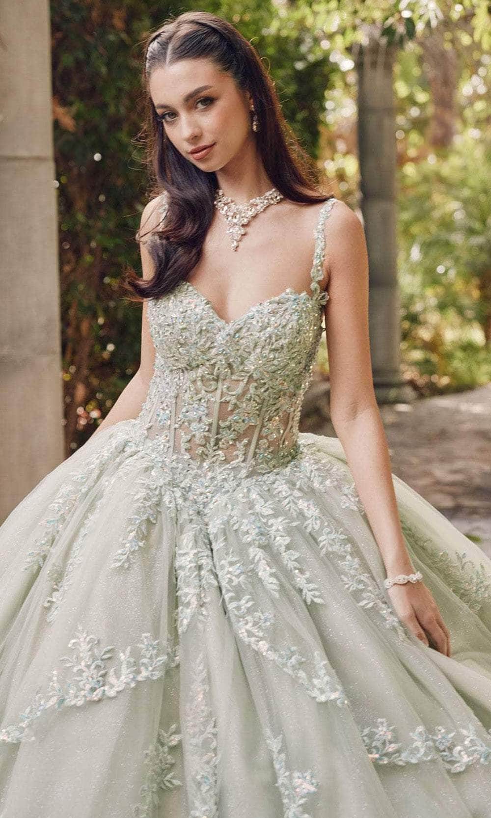 Juliet Dresses JT1450J - Beaded Embroidered Ballgown Ball Gowns