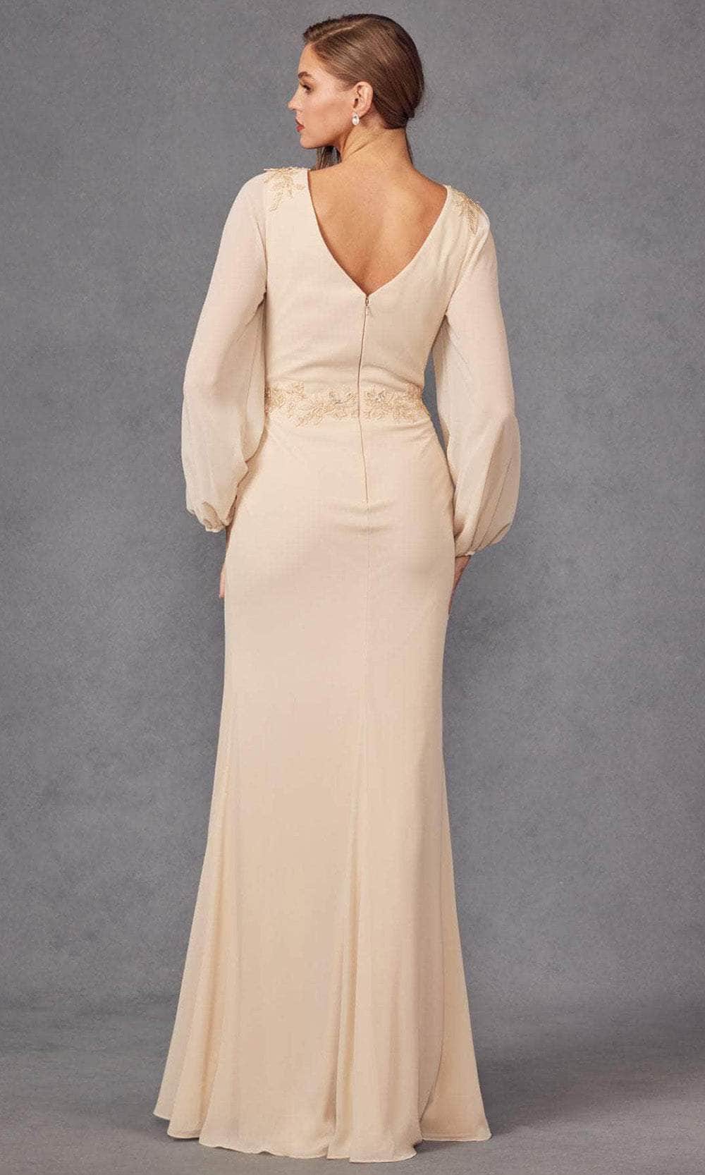 Juliet Dresses JTM16A - Long Sleeve Embellished Prom Dress Prom Dresses