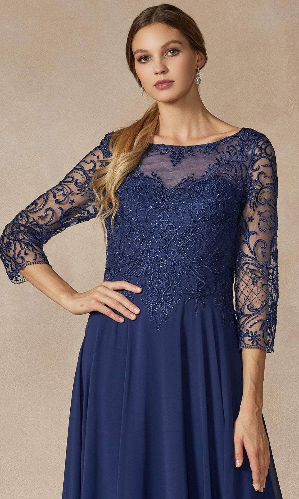 Juliet Dresses M11 - Elegant Lace Embroidered A-Line Gown Mother of the Bride Dresses