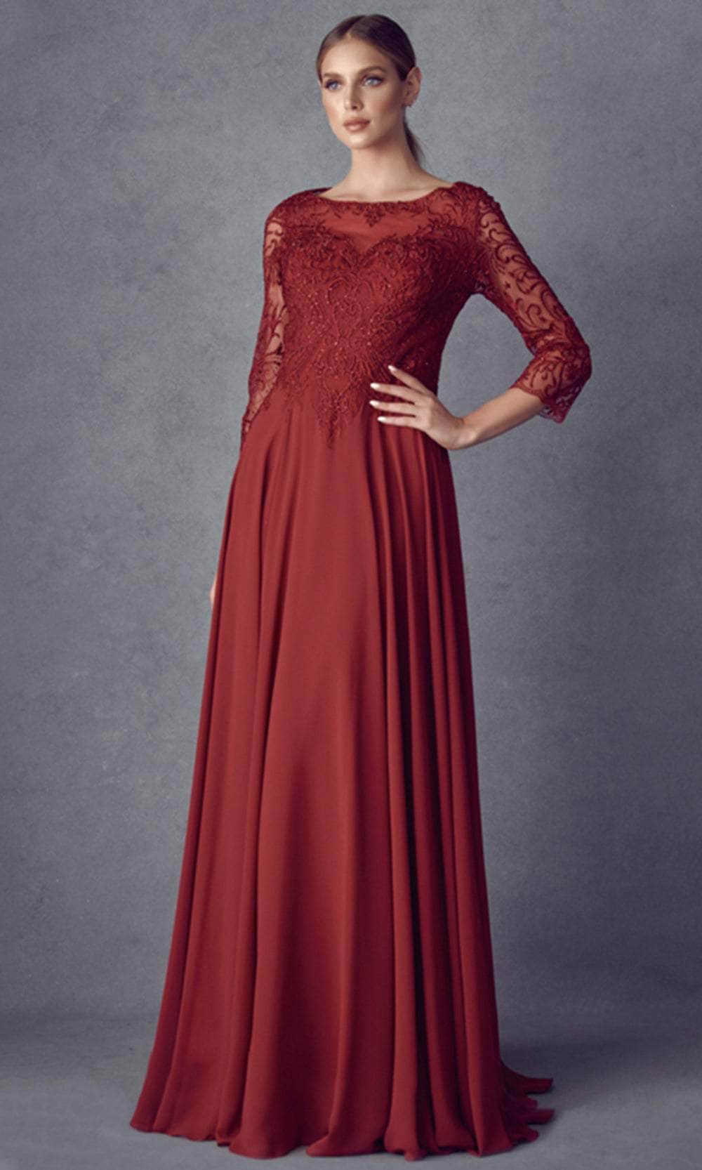 Juliet Dresses M11 - Elegant Lace Embroidered A-Line Gown Mother of the Bride Dresses