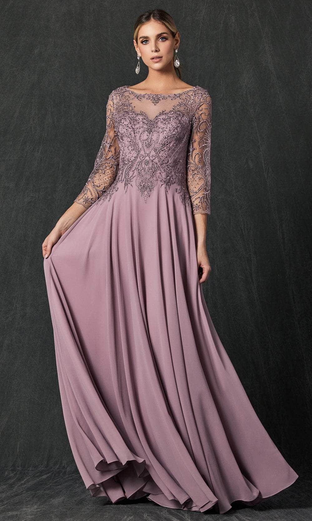 Juliet Dresses M11 - Elegant Lace Embroidered A-Line Gown Mother of the Bride Dresses