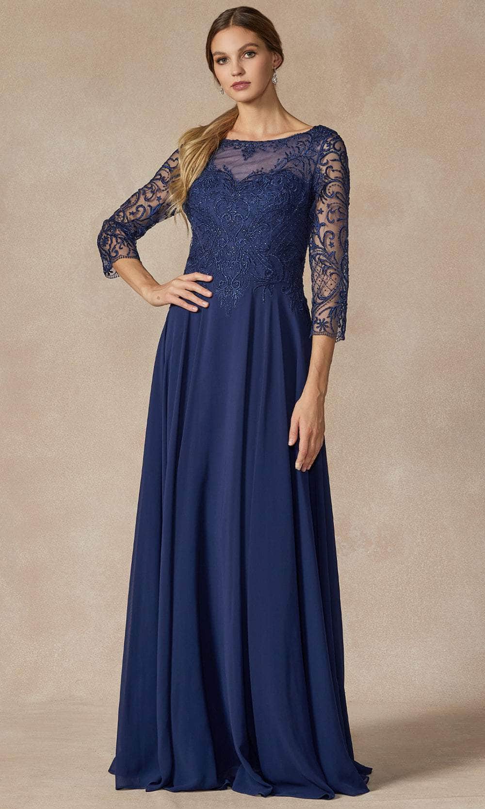Juliet Dresses M11 - Elegant Lace Embroidered A-Line Gown Mother of the Bride Dresses