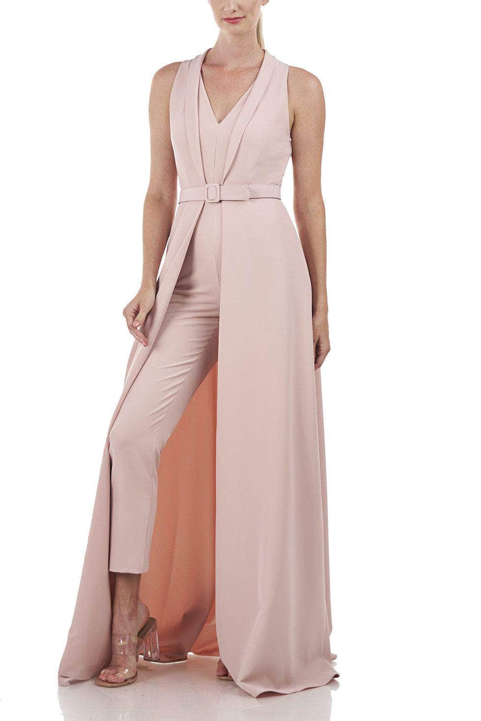 Kay Unger 5549274 - Sleeveless Belted Jumpsuit Kay Unger 5549274 - Sleeveless Belted Jumpsuit
