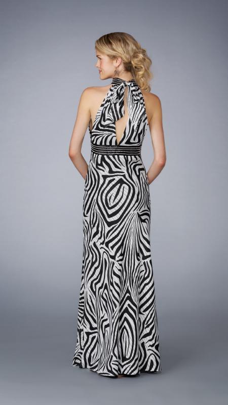 La Femme - 13425 Elegant Bejeweled High Neck Sheath Dress Special Occasion Dress