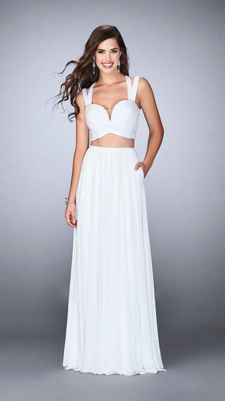 La Femme - 23940 Charming Sleeveless V-neck Two-piece Long Dress Special Occasion Dress