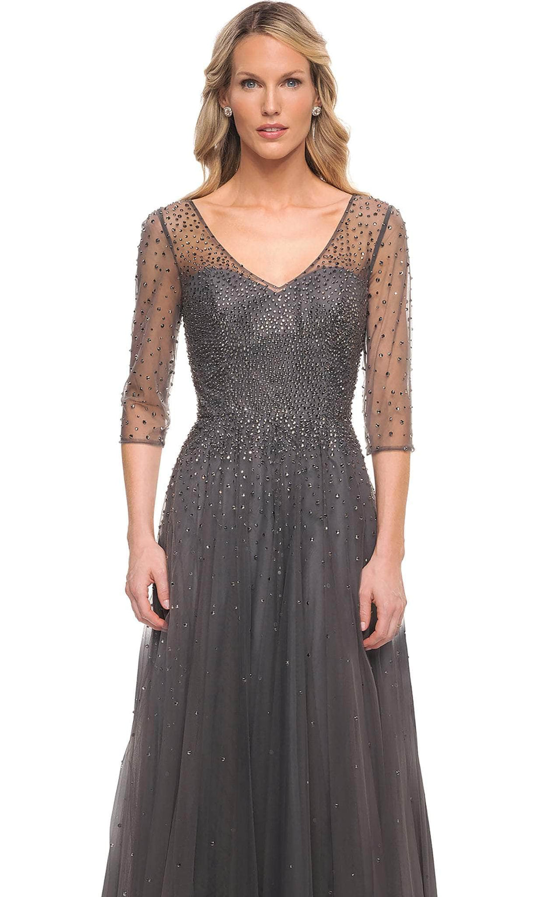 La Femme - 24894 Sheered and Sequined Evening Gown Evening Dresses