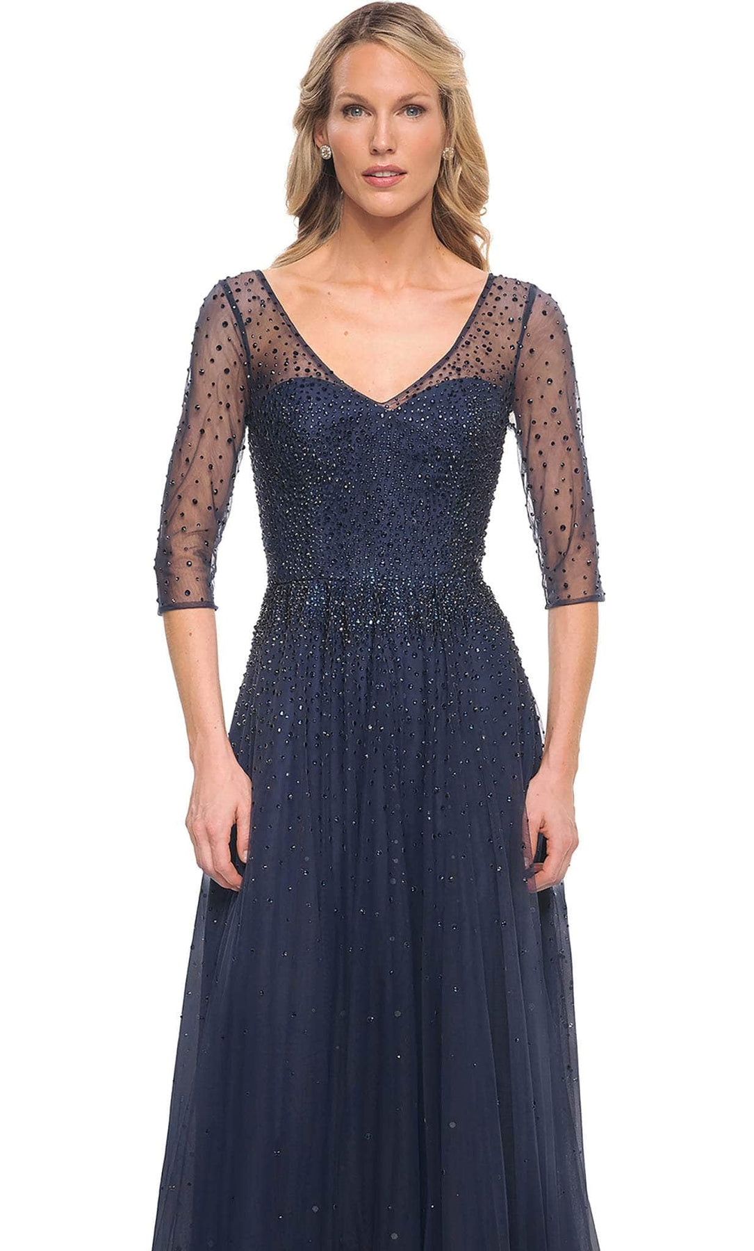 La Femme - 24894 Sheered and Sequined Evening Gown Evening Dresses
