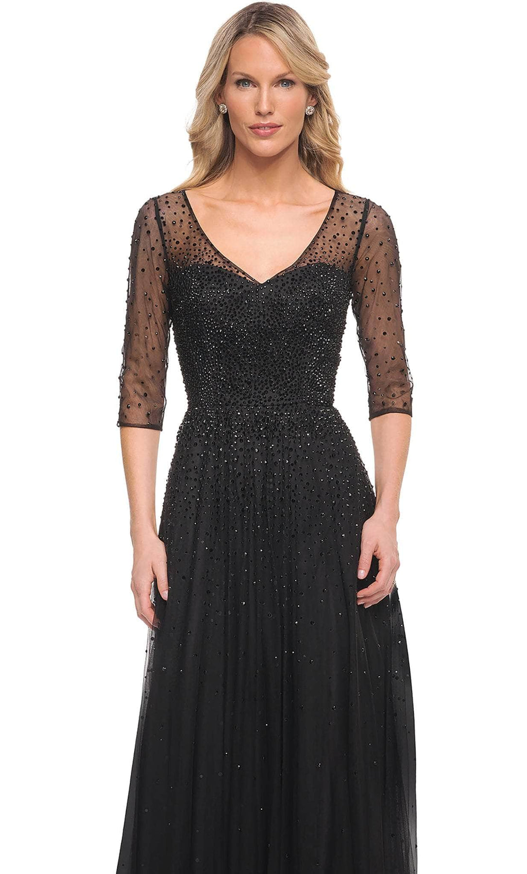 La Femme - 24894 Sheered and Sequined Evening Gown Evening Dresses