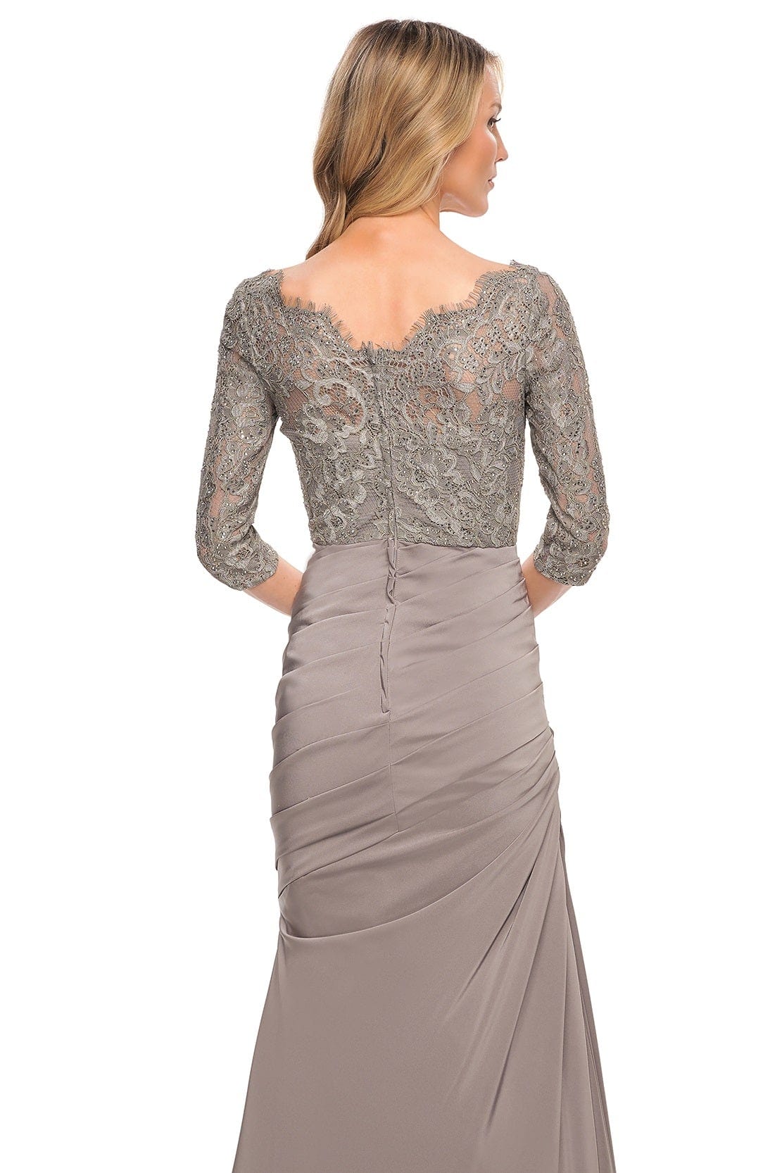 La Femme - 24926 Off-Shoulder Ruched Mermaid Gown Special Occasion Dress