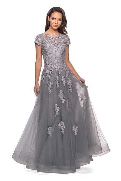 La Femme - 26907 Lace Applique Bateau A-line Dress Mother of the Bride Dresses
