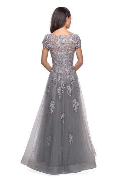La Femme - 26907 Lace Applique Bateau A-line Dress Mother of the Bride Dresses