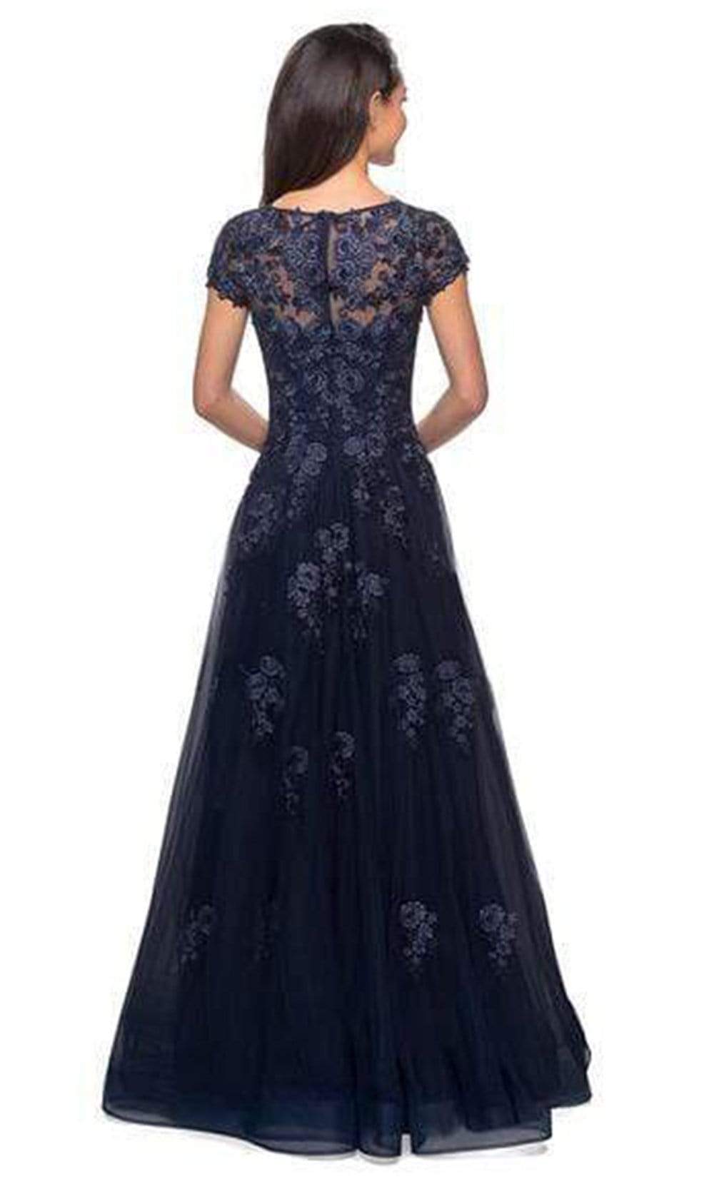 La Femme - 26907 Lace Applique Bateau A-line Dress Mother of the Bride Dresses