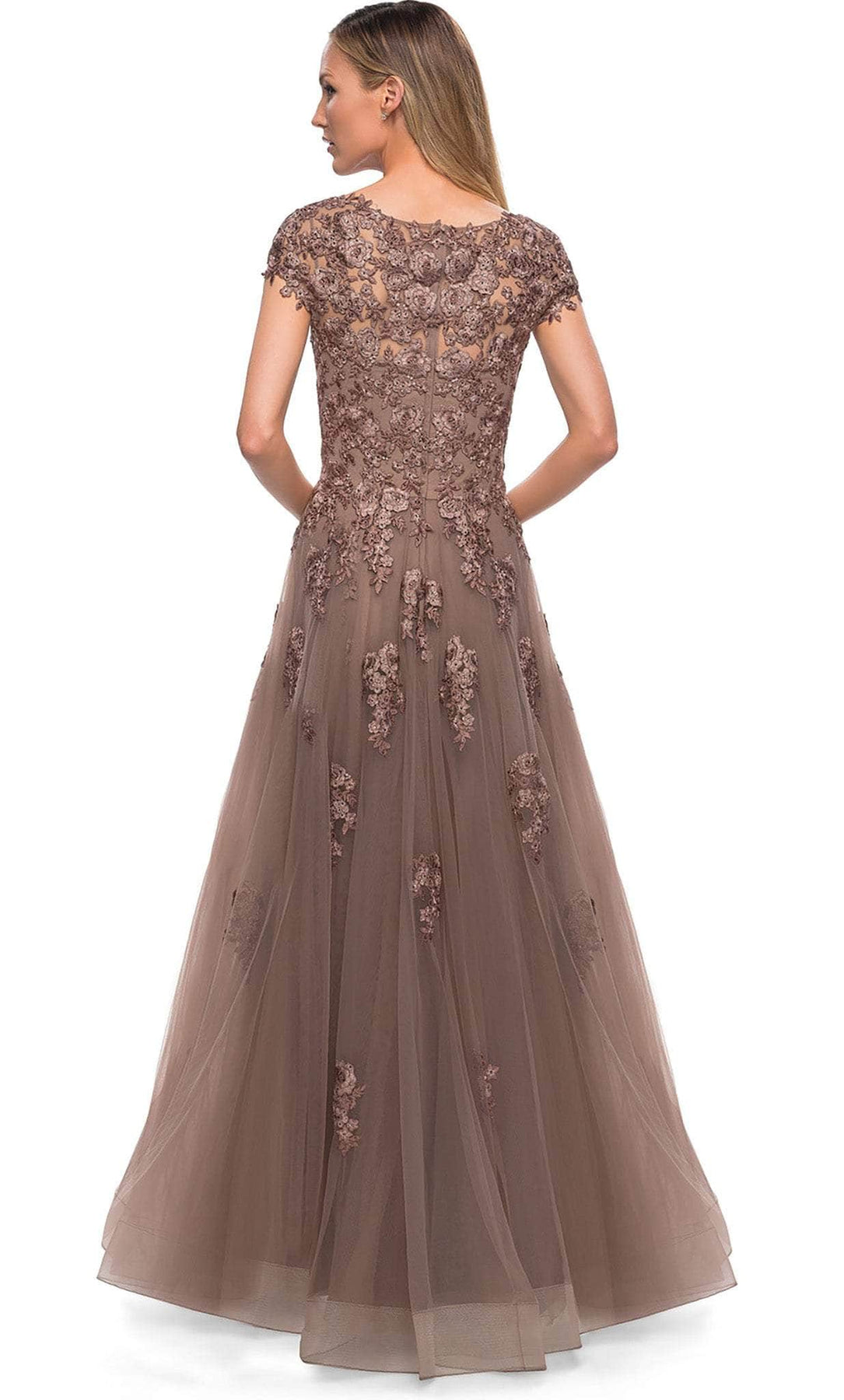 La Femme - 26907 Lace Applique Bateau A-line Dress Mother of the Bride Dresses