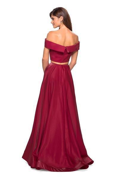 La Femme - 26919 Two-Piece Sleek Off Shoulder High Slit Gown Special Occasion Dress