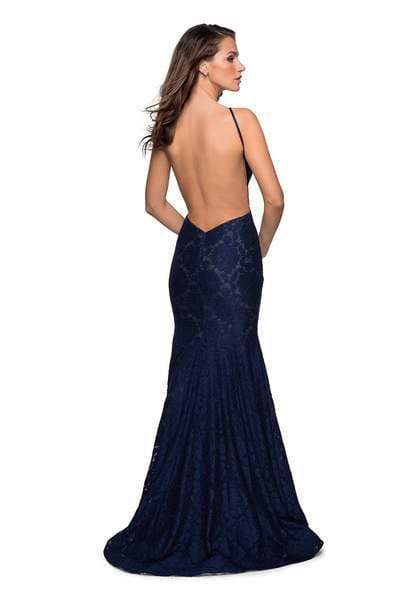La Femme - 27289 Jewel Studded Lace Trumpet Gown Special Occasion Dress