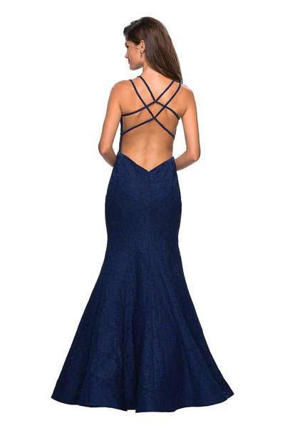 La Femme - 27560 Plunging Sweetheart Strappy Mermaid Dress Special Occasion Dress
