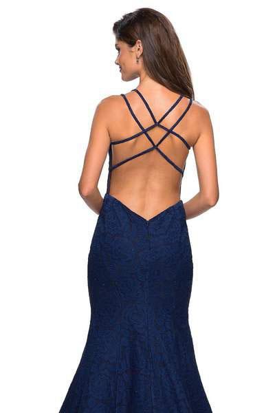 La Femme - 27560 Plunging Sweetheart Strappy Mermaid Dress Special Occasion Dress