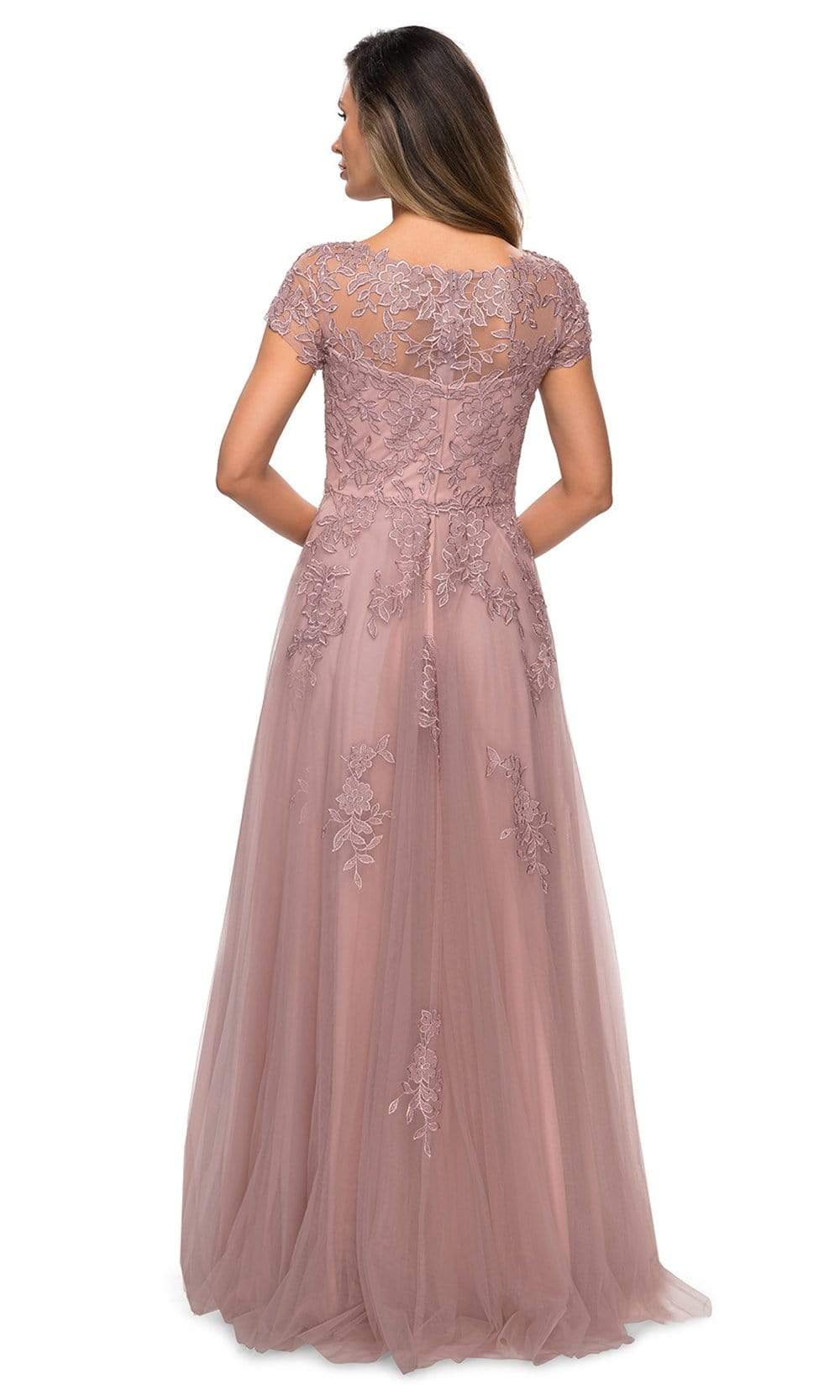 La Femme - 27920 Lace Bateau Tulle A-line Gown Mother of the Bride Dresses