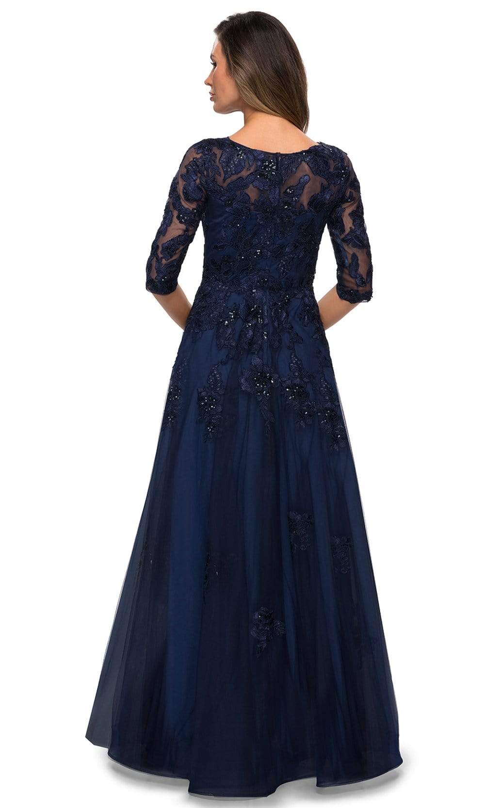 La Femme - 27922 Beaded Lace Tulle A-line Gown Mother of the Bride Dresses