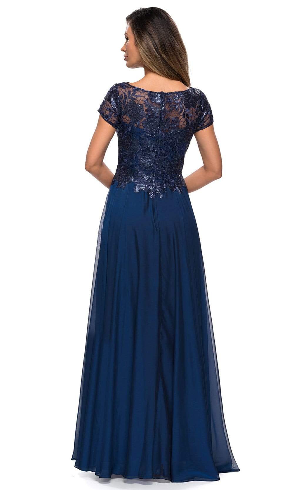 La Femme - 27924 Sequined Lace Bodice A-Line Dress Mother of the Bride Dresses