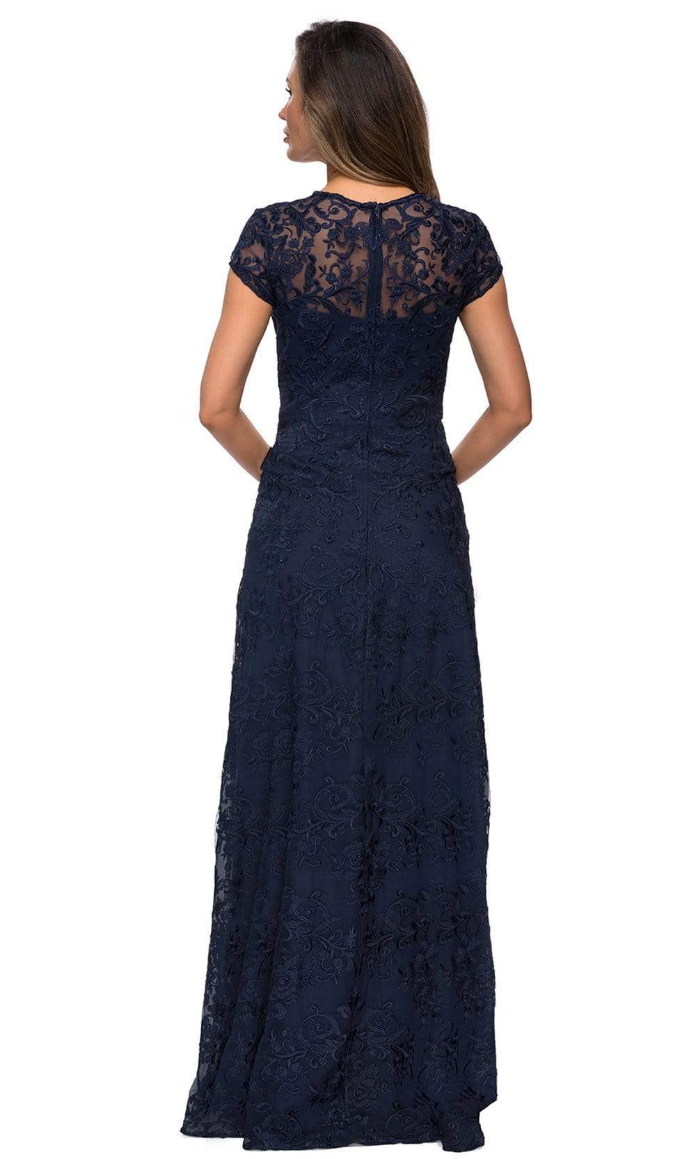 La Femme - 27951 Lace V Neck Sheath Dress Mother of the Bride Dresses