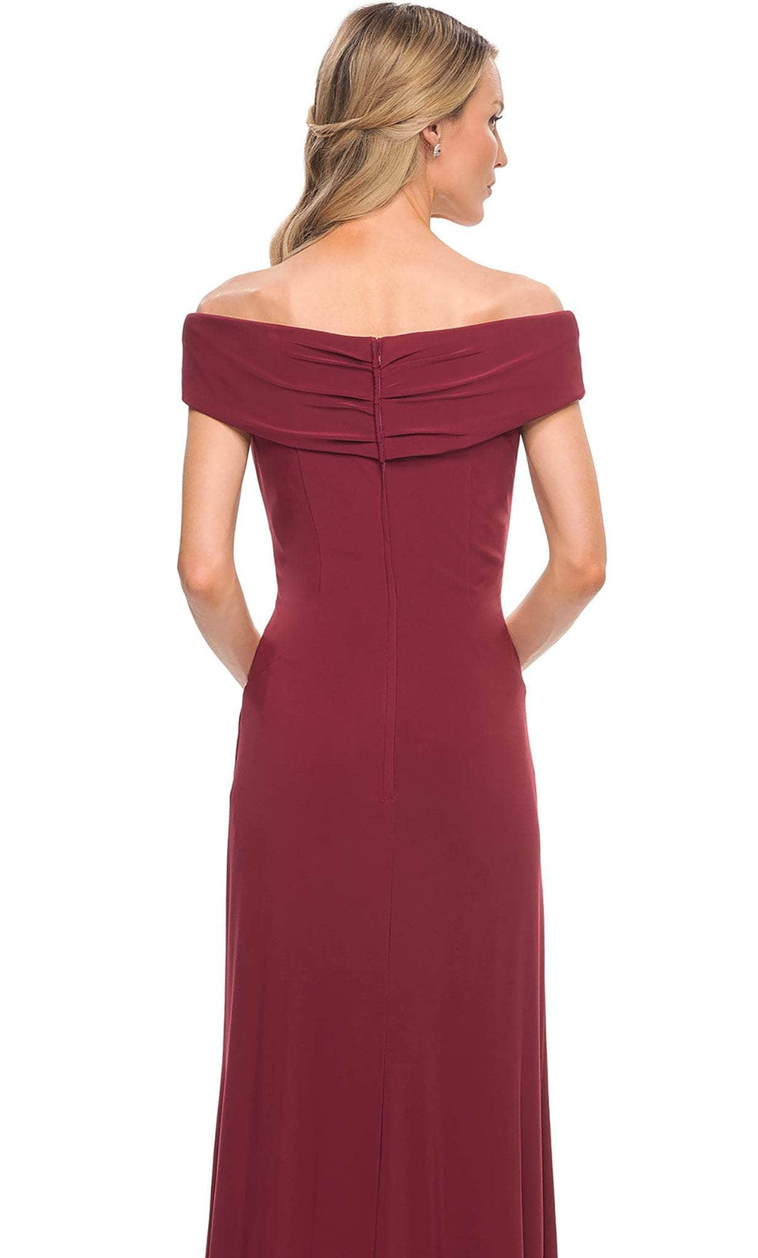 La Femme - 27959 Pleat-Ornate Off Shoulder Jersey Dress Mother of the Bride Dresses