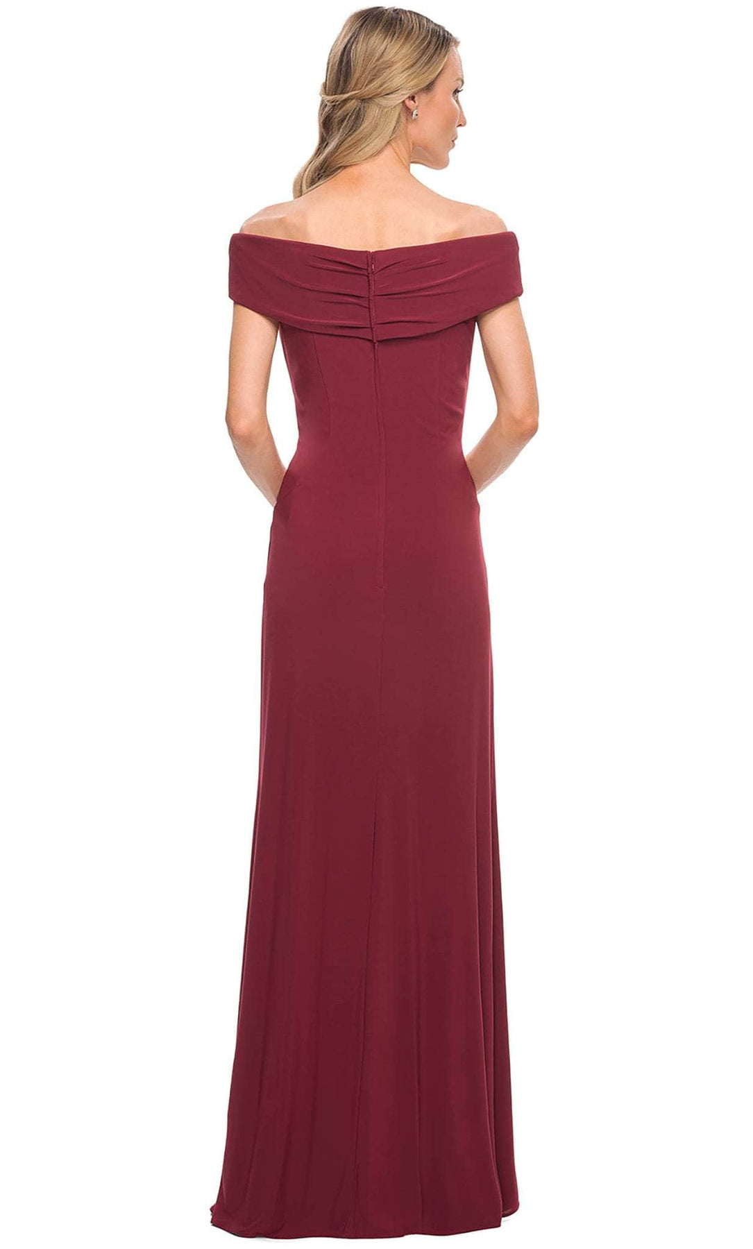 La Femme - 27959 Pleat-Ornate Off Shoulder Jersey Dress Mother of the Bride Dresses