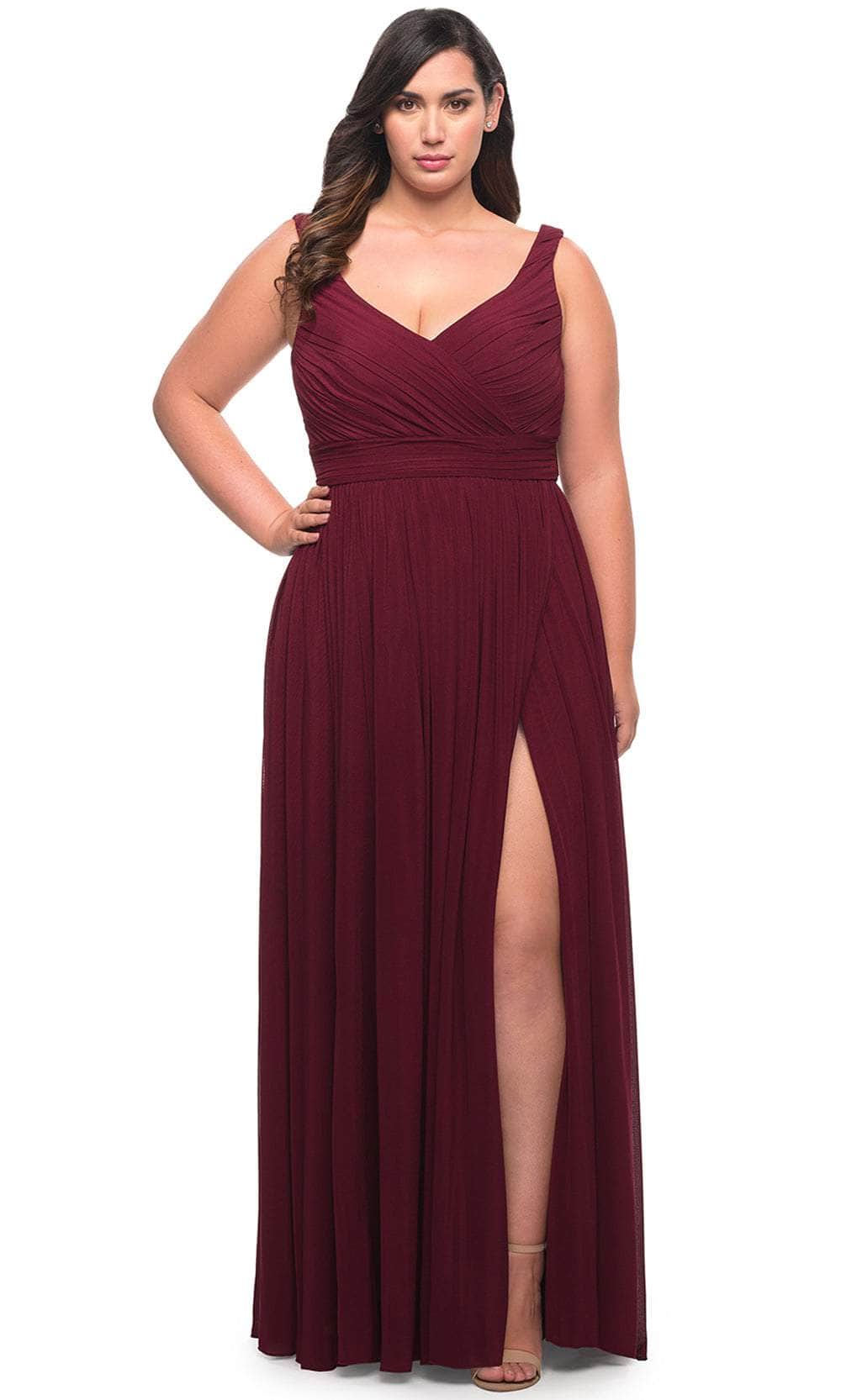 La Femme 29075 - Ruched Sleeveless Prom Gown Special Occasion Dress