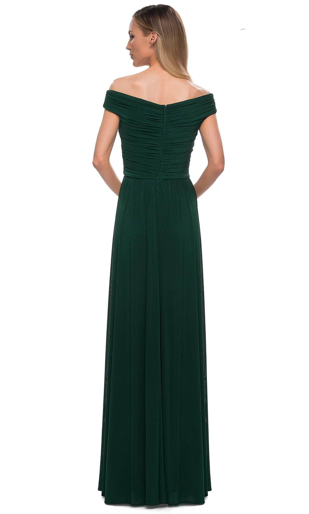 La Femme - 29168 Off Shoulder Ruched Evening Dress Mother of the Bride Dresses
