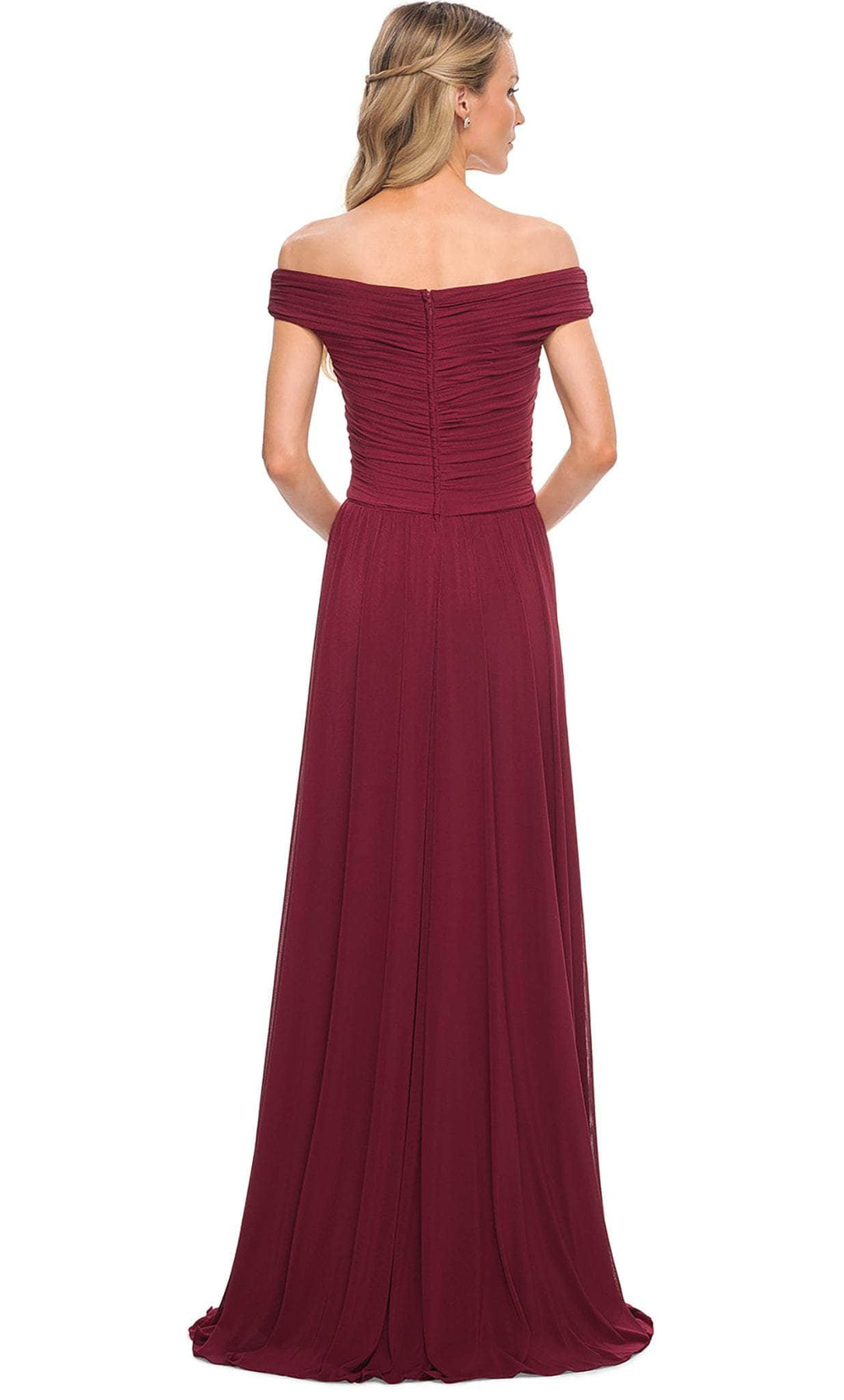 La Femme - 29168 Off Shoulder Ruched Evening Dress Mother of the Bride Dresses