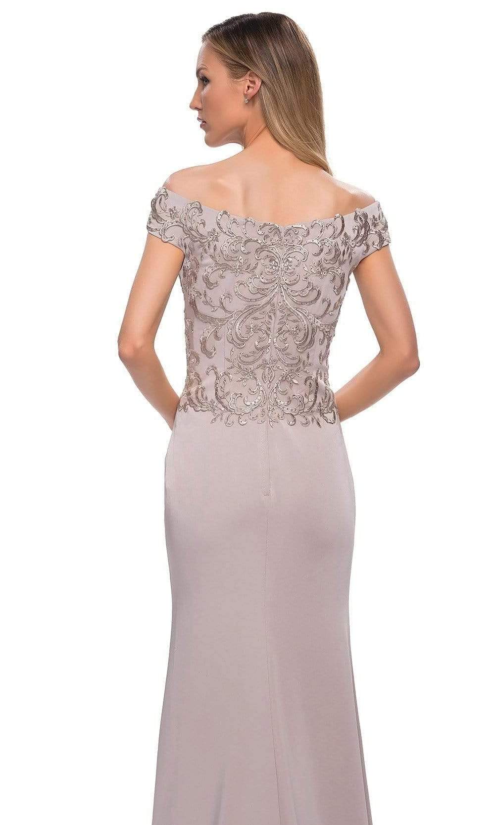 La Femme - 29331 Off Shoulder Formal Sheath Dress Mother of the Bride Dresses