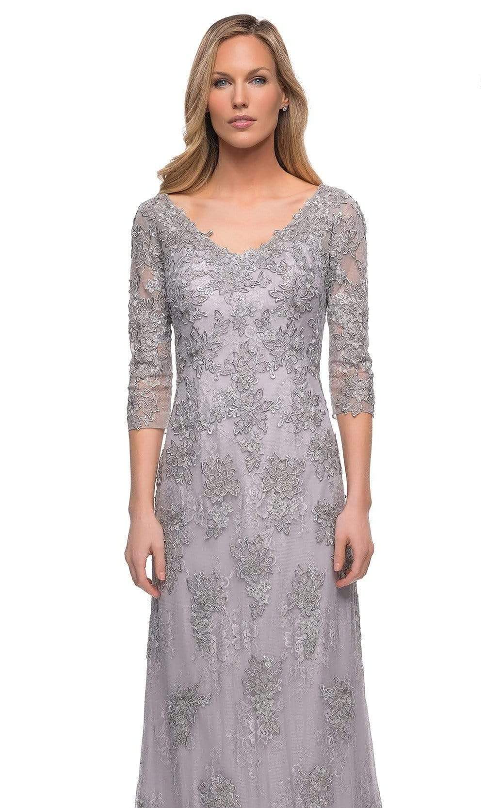 La Femme - 29379 Quarter Sleeve Lace Formal Dress Mother of the Bride Dresses