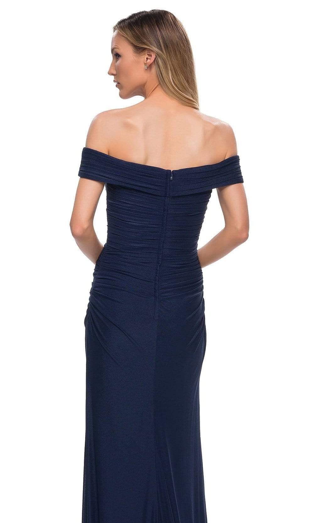 La Femme - 29541 Off Shoulder Column Evening Dress Mother of the Bride Dresses